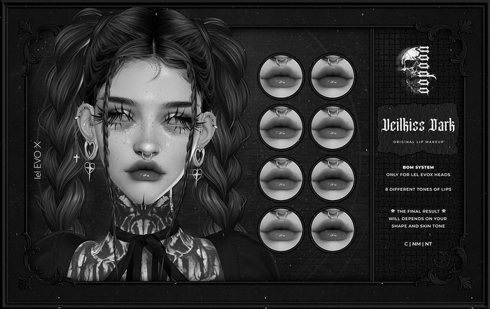 [DEMO] voodoo. Veilkiss Lip Makeup Darks - lel EVOX