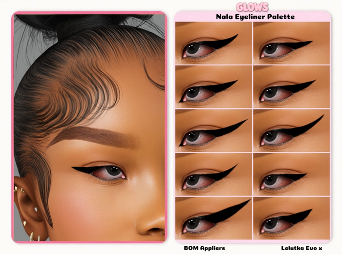 Second Life Marketplace - GLOW'S:NALA EYELINERS LEL EVO X