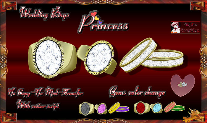 FC - Wedding ring - Princess - gold 