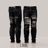 Legal Insanity - James black ripped denims