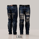Legal Insanity - James dark blue ripped denims