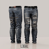Legal Insanity - James discolored blue ripped denims