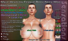 Sensations Male Head on Female Body Neck Mod