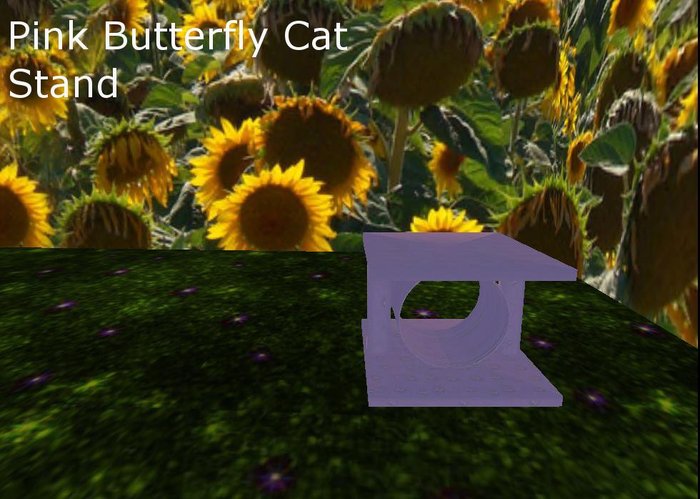 Pink Butterfly Cat stand
