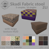 ~LLc~ Skadi Fabric stool 2LI w. texture HUD -PG-