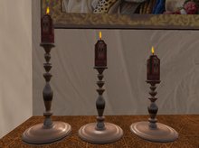 SB-CA" Antique Brass Floor Candlesticks Trio Fatpack "
