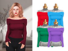 -Sorumin- Off-shoulder TOP -BRIGHT PACK-