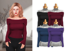 -Sorumin- Off-shoulder TOP -DARK PACK-