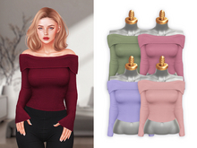 -Sorumin- Off-shoulder TOP -MUTED PACK-