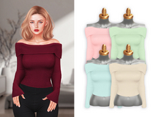 -Sorumin- Off-shoulder TOP -PASTEL2 PACK-