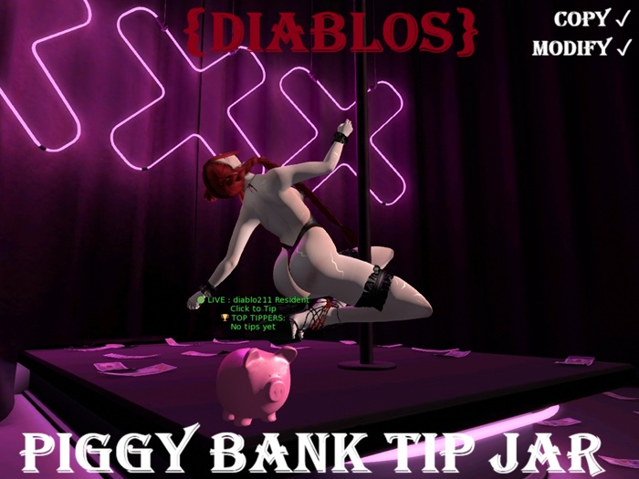 {DIABLOS} Piggy Bank Tip Jar