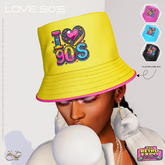 :.VEX:. Retro Bucket Hat : LOVE 90S :  WILDBERRY (Add)
