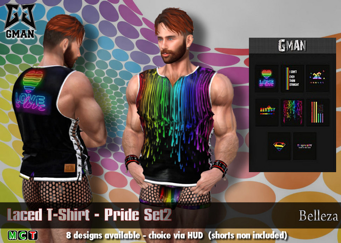 [GMan] PR - Laced T-Shirt Pride Set2_Belleza