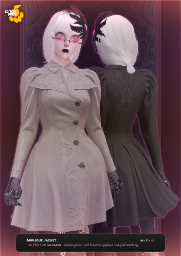 Applique Jacket (Fatpack) - Victorian Outerwear for Reborn, Legacy, LaraX