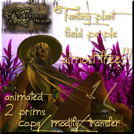 Fantasy plant purple, freebie, boxed