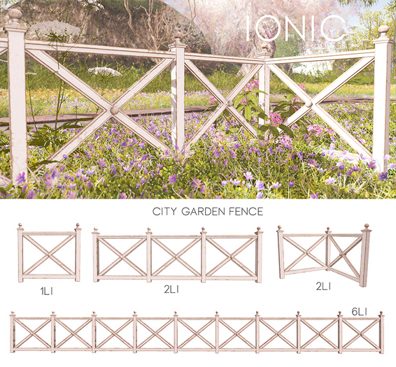 ionic : City Garden Fence - White