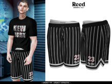 REED - TREY SHORTS BLACK STRIPES
