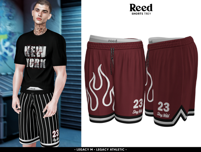 REED - TREY SHORTS RED FLAME