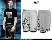 REED - TREY SHORTS WHITE FLAME