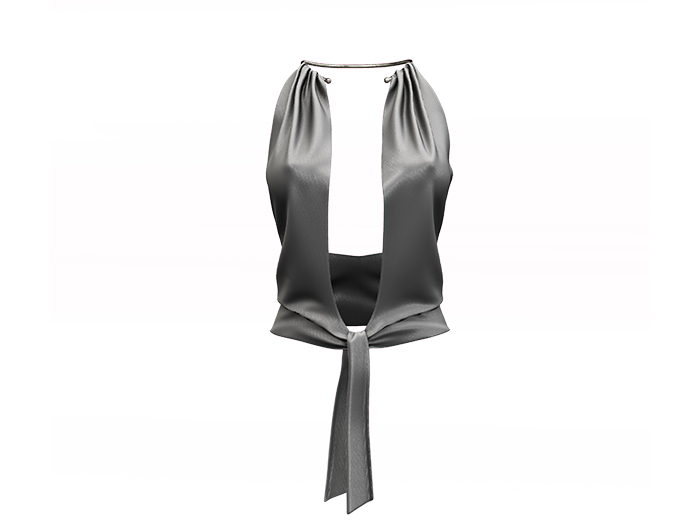Maurer. Toga Drape Top Grey