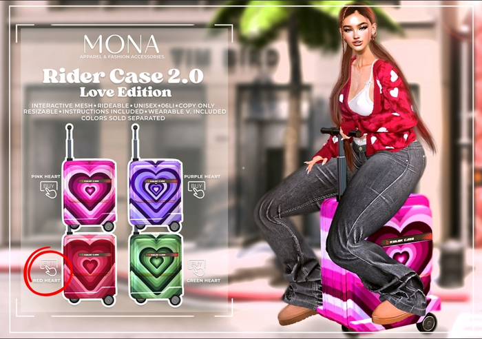 MONA - Rider Case 2.0 - Red Heart