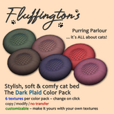 Fluffingtons Cozy Catbed Dark Plaids