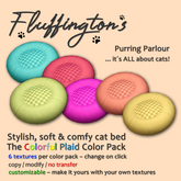 Fluffingtons Cozy Catbed Colorful Plaids