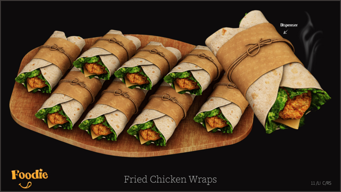 .FOODIE. Fried Chicken Wraps 