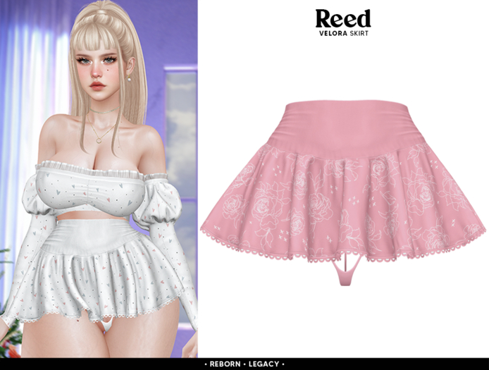 REED - VELORA SKIRT PEACH ROSES