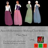 Avondale Renaissance Working Class Woman Plain Skirt (boxed)