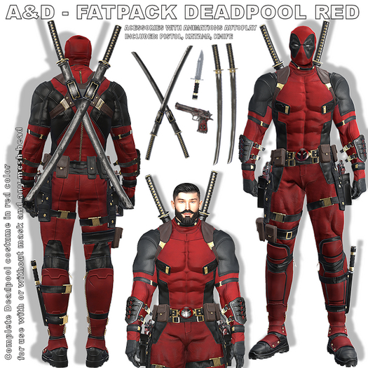 A&D - Fatpack DeadPool Red Color