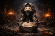 Blindfold Woman Bust – Modern Abstract Dark Luxury Sculpture