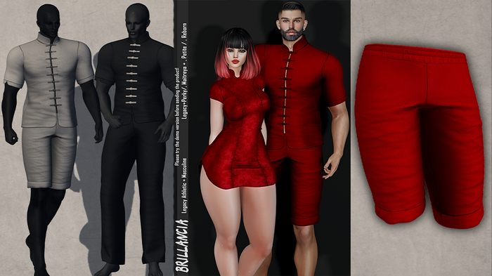 *BRILLANCIA Akio Pants / red