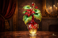 Decorative Floral Vase – Elegant Stylized Luxury Ornament
