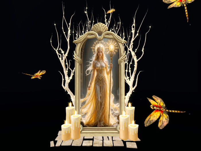 MC Fantasy Golden Ruling Queen Mirror