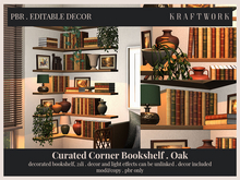 KraftWork Curated Corner Bookshelf Oak (Add Me)