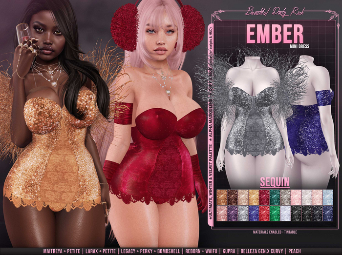 *B.D.R.* Ember -Mini Dress- (Sequin)