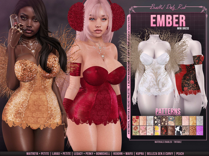 *B.D.R.* Ember -Mini Dress- (Patterns)