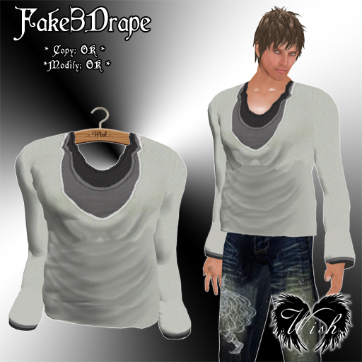 .:.Wish.:.Mens Tshirt::Fake3Drape GL