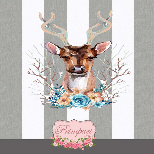 *PRIMPACT* Deer Head Wall Decal