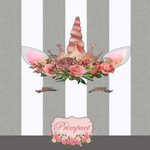 *PRIMPACT* Rose Gold Unicorn Wall Decal