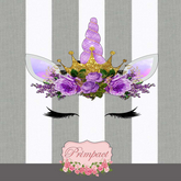 *PRIMPACT* Purple Unicorn Wall Decal