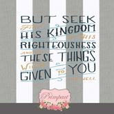 *PRIMPACT* Seek His Kingdom Wall Decal