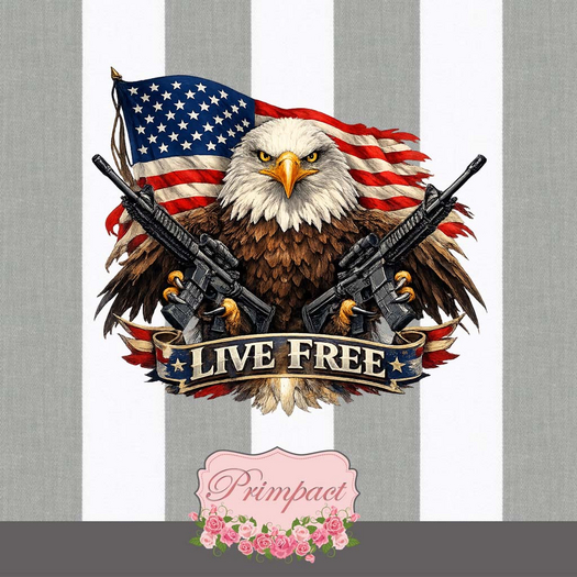 *PRIMPACT* Live Free Wall Decal