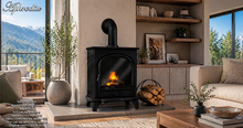 <Aphrodite> Wood burning Stove (Black)