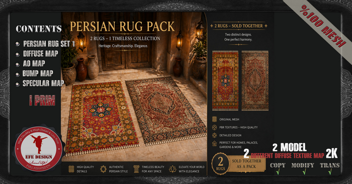 (Efe Design) Persian Rug Set 1 Full Perm