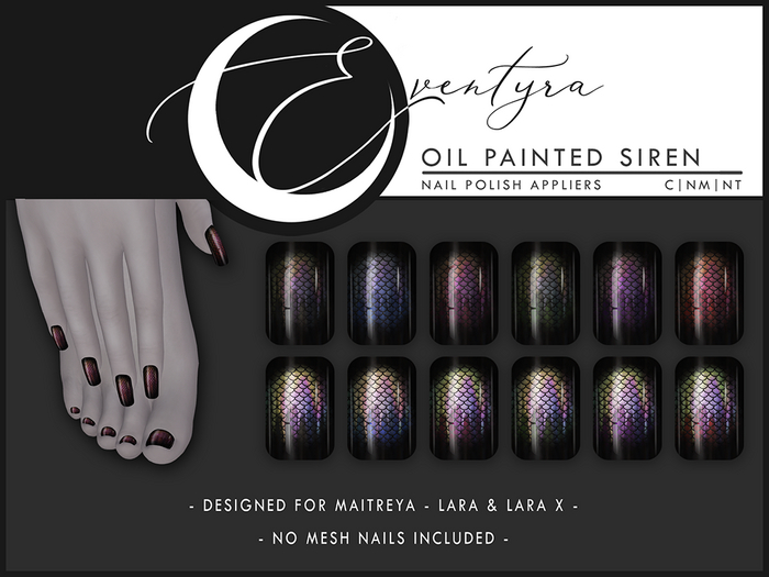 Eventyra - Maitreya Nail HUD - Oil Painted Siren