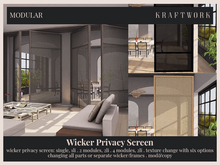 KraftWork Wicker Privacy Screen (Add Me)