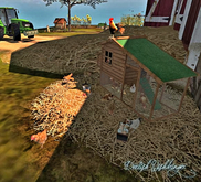 Farm-Chicken Coop-w/ animated chickens & chicks 22LI REZBOX