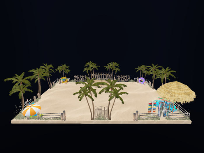 MC Beach Rope Fence Dance Floor